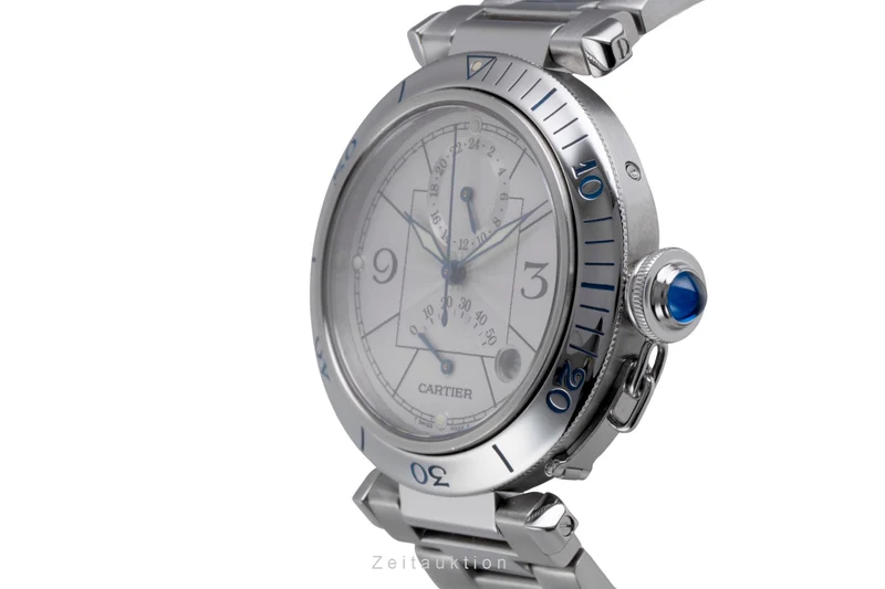 Cartier Pasha steel automatic men's watch W31037H3 [2506421]