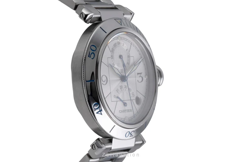 Cartier Pasha steel automatic men's watch W31037H3 [2506421]