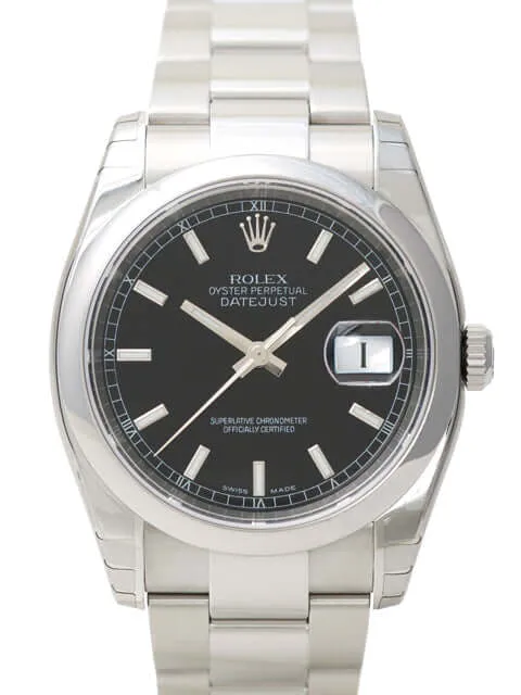 Rolex Oyster Datejust 36 116200 Schwarz Index