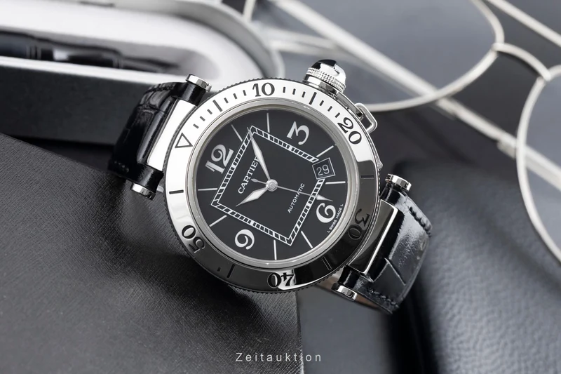 Cartier Pasha Seatimer steel automatic men's watch W31077U2 [2600928]