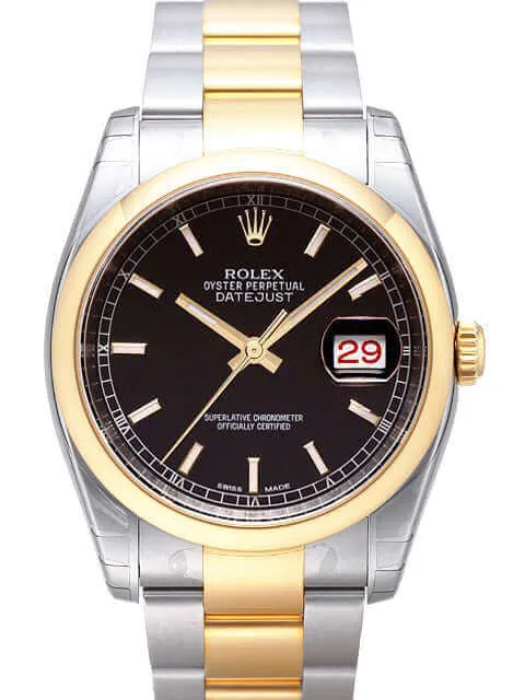Rolex Datejust 36 116203 Schwarz Index