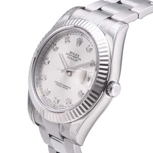 Rolex Datejust II 116334 Silber Diamant