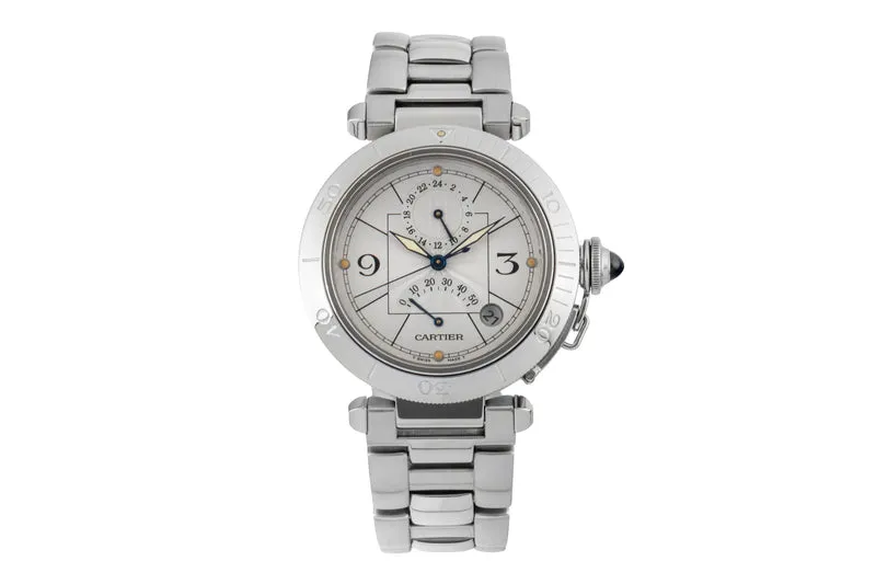 Cartier Pasha steel automatic men's watch W31037H3 [2506810]