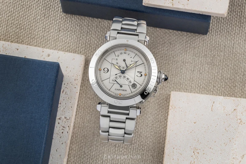 Cartier Pasha steel automatic men's watch W31037H3 [2506810]
