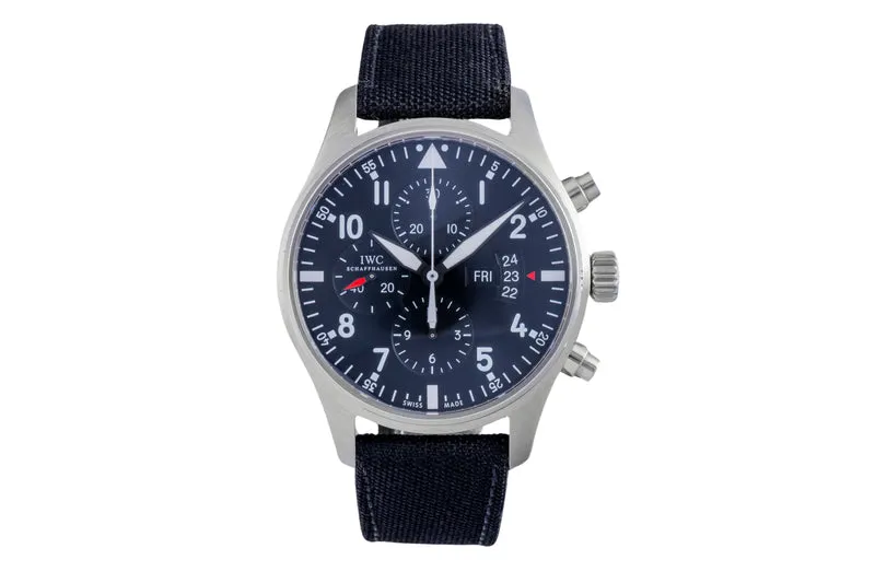 IWC Fliegerchronograph chronograph steel automatic men's watch IW377701 LP: 7800EUR [2600517]