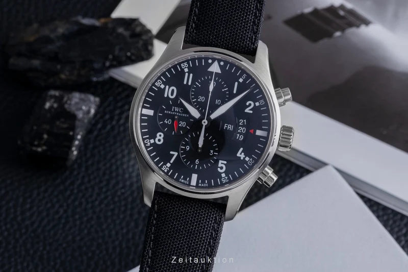 IWC Fliegerchronograph chronograph steel automatic men's watch IW377701 LP: 7800EUR [2600517]