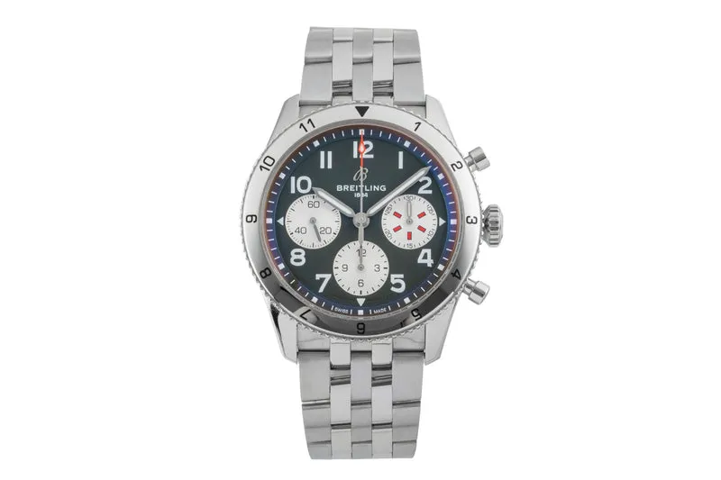 Breitling Avi chronograph steel automatic men's watch A233802A1L1A1 LP: 6200EUR [2600840]