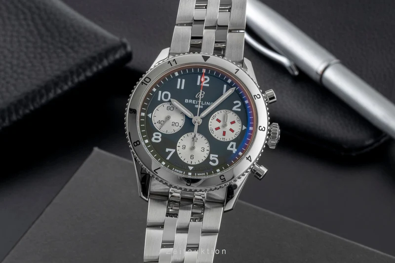 Breitling Avi chronograph steel automatic men's watch A233802A1L1A1 LP: 6200EUR [2600840]