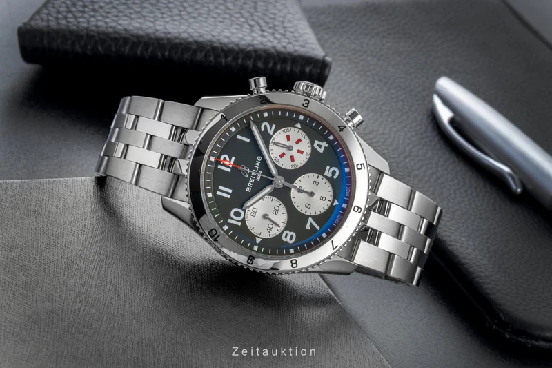 Breitling Avi chronograph steel automatic men's watch A233802A1L1A1 LP: 6200EUR [2600840]