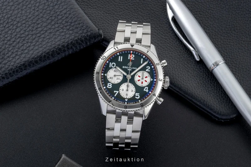 Breitling Avi chronograph steel automatic men's watch A233802A1L1A1 LP: 6200EUR [2600840]