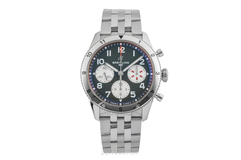 Breitling Avi chronograph steel automatic men's watch A233802A1L1A1 LP: 6200EUR [2600840]