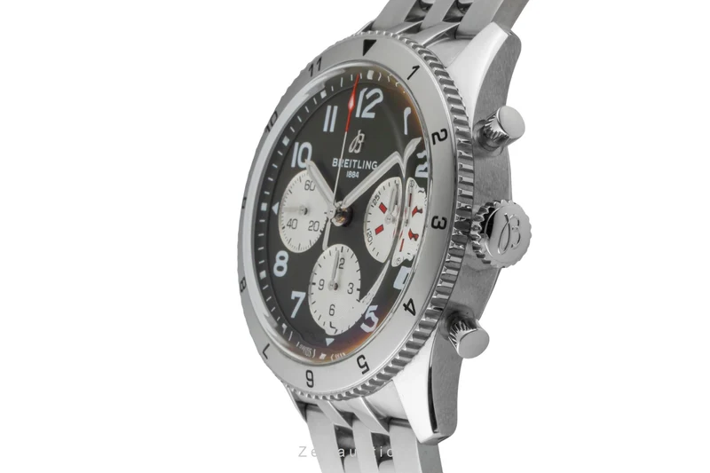 Breitling Avi chronograph steel automatic men's watch A233802A1L1A1 LP: 6200EUR [2600840]