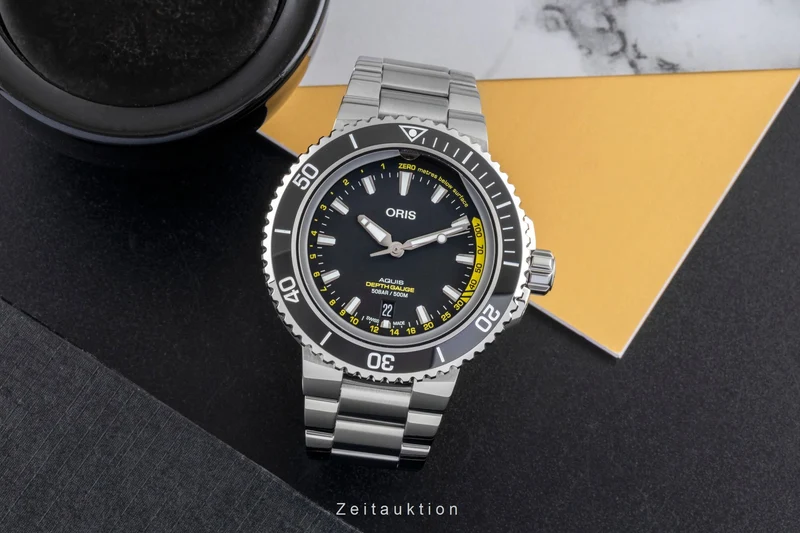 Oris Aquis Date steel automatic men's watch 01 733 7755 4154-Set MB LP: 4100EUR [2600634]