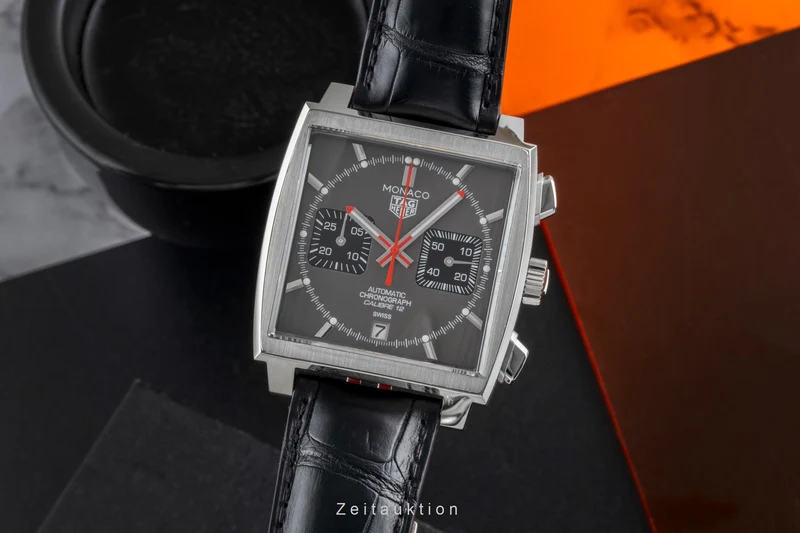 Tag Heuer Monaco chronograph steel automatic men's watch CAW211J.FC6476 LP: 7900EUR Limited [2600542]