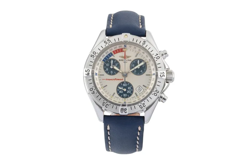 Breitling Transocean chronograph steel quartz men's watch A53040.1 [2600691]