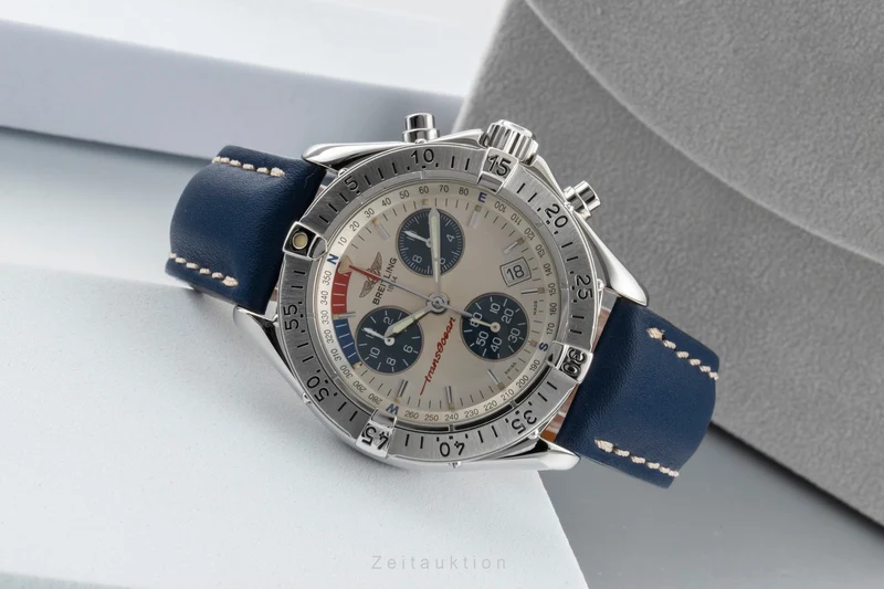 Breitling Transocean chronograph steel quartz men's watch A53040.1 [2600691]