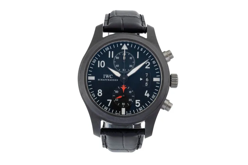 IWC Fliegerchronograph chronograph ceramic / titanium automatic men's watch IW388001 LP: 9900EUR [2600521]