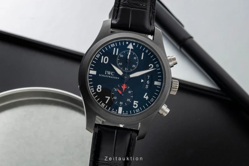 IWC Fliegerchronograph chronograph ceramic / titanium automatic men's watch IW388001 LP: 9900EUR [2600521]