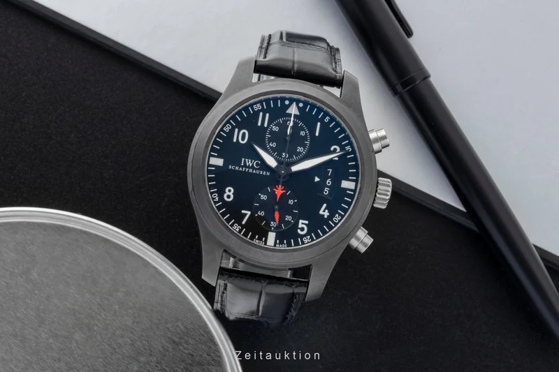 IWC Fliegerchronograph chronograph ceramic / titanium automatic men's watch IW388001 LP: 9900EUR [2600521]