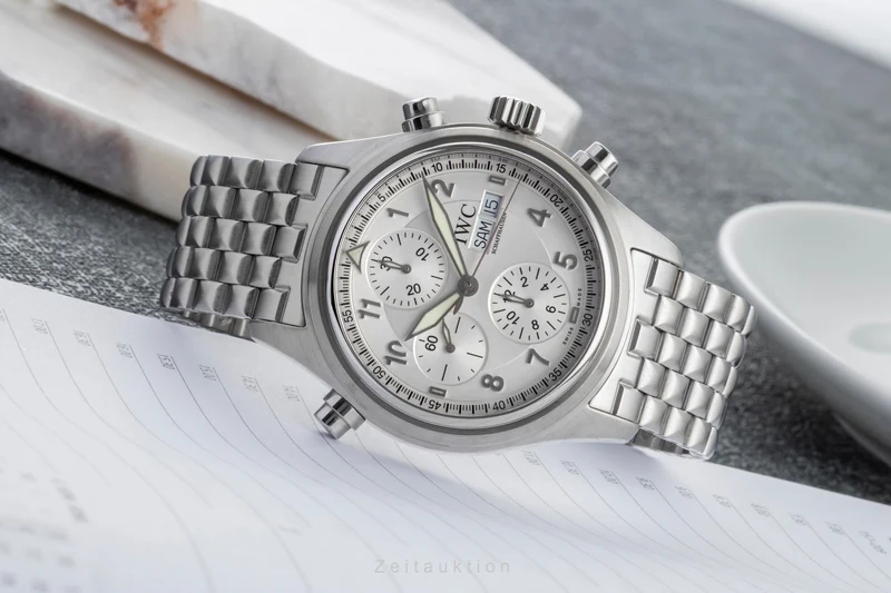 IWC Doppelchronograph chronograph steel automatic men's watch IW371301 [2600286]