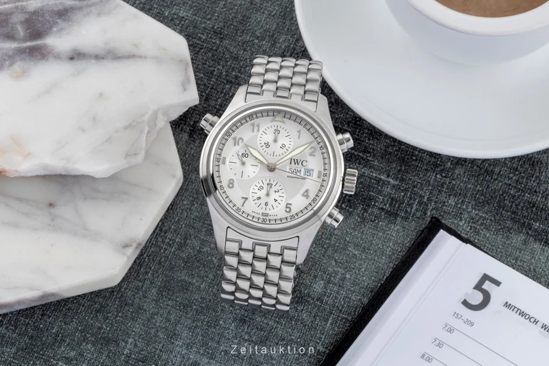 IWC Doppelchronograph chronograph steel automatic men's watch IW371301 [2600286]