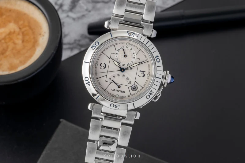 Cartier Pasha steel automatic men's watch W31037H3 [2600385]
