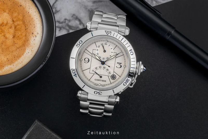 Cartier Pasha steel automatic men's watch W31037H3 [2600385]