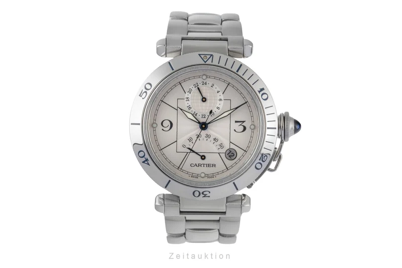 Cartier Pasha steel automatic men's watch W31037H3 [2600385]