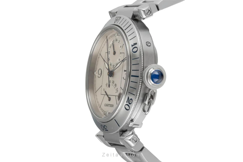 Cartier Pasha steel automatic men's watch W31037H3 [2600385]