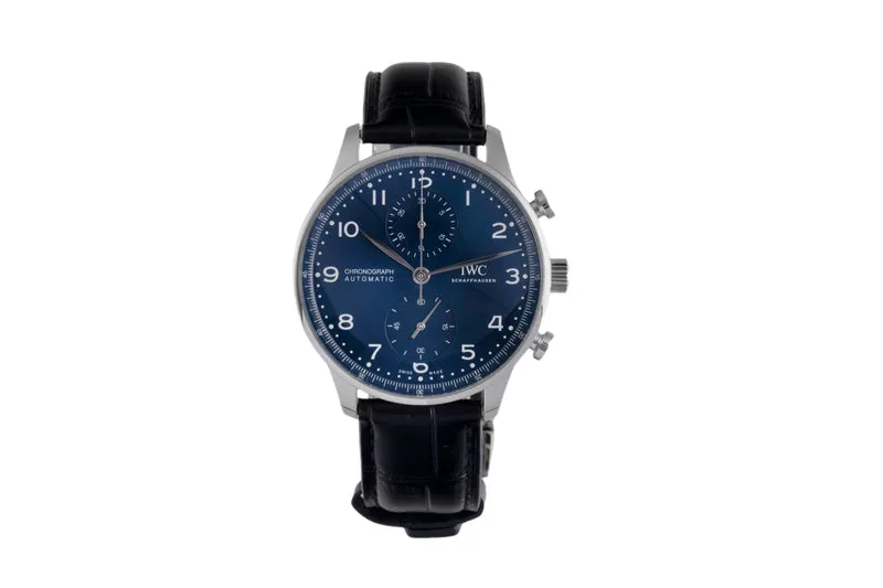 IWC Portugieser chronograph steel automatic men's watch IW371601 LP: 9100EUR Limited [2600366]