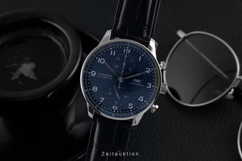 IWC Portugieser chronograph steel automatic men's watch IW371601 LP: 9100EUR Limited [2600366]