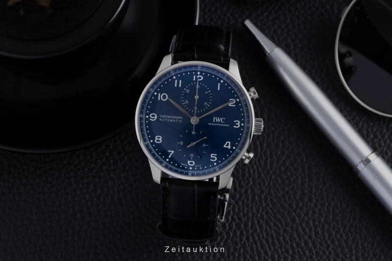 IWC Portugieser chronograph steel automatic men's watch IW371601 LP: 9100EUR Limited [2600366]