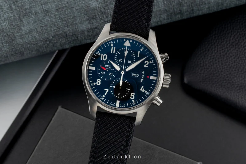 IWC Fliegerchronograph chronograph steel automatic men's watch IW377701 LP: 7800EUR [2600462]