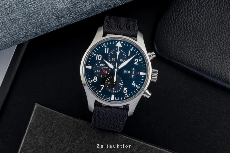 IWC Fliegerchronograph chronograph steel automatic men's watch IW377701 LP: 7800EUR [2600462]