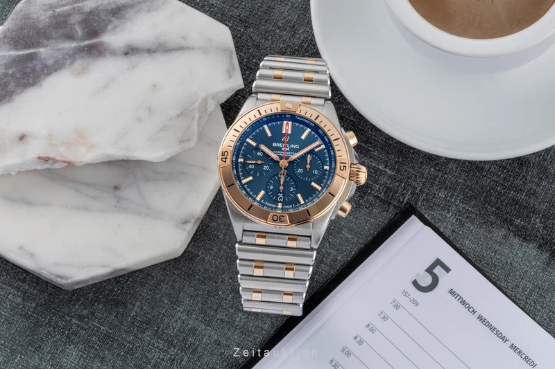 Breitling Chronomat chronograph steel / gold automatic men's watch UB0134 LP: 14200EUR [2600481]