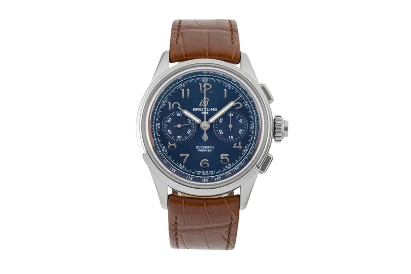 Breitling Premier chronograph steel manual winding men's watch AB1510171C1P1 [2600658]