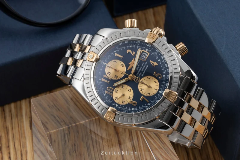 Breitling Chronomat chronograph steel / gold automatic men's watch B13356 [2600663]