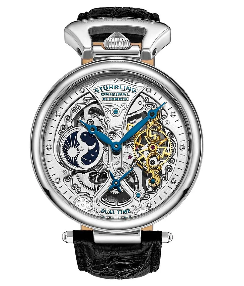 Stührling Emperor's Grand DT 127A2 Automatic 46mm Skeleton
