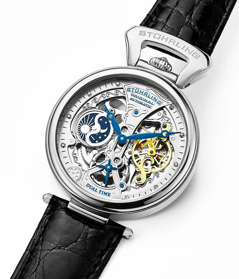 Stührling Emperor's Grand DT 127A2 Automatic 46mm Skeleton