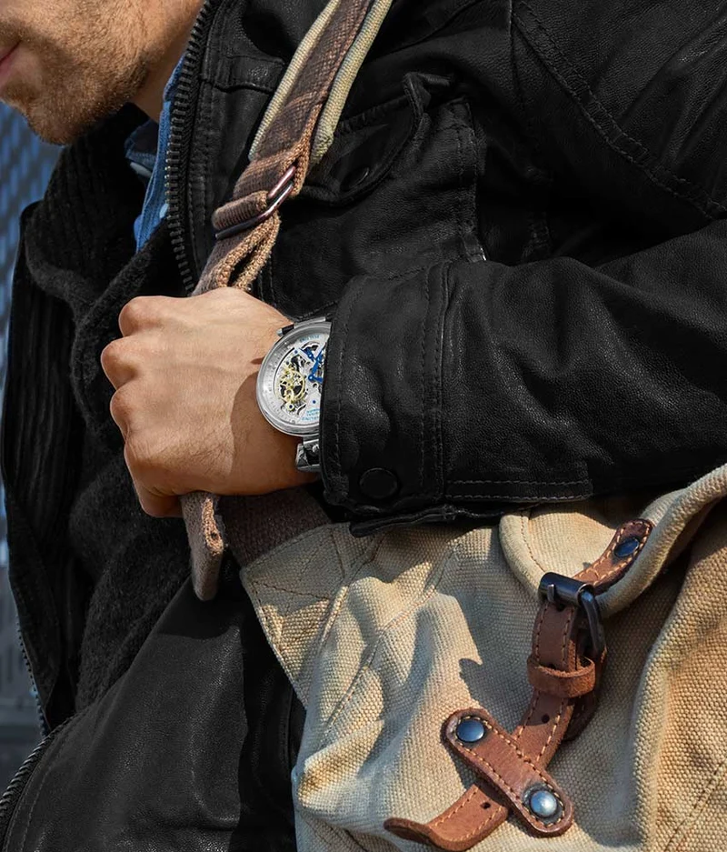 Stührling Emperor's Grand DT 127A2 Automatic 46mm Skeleton