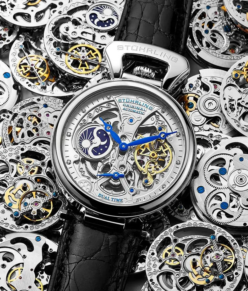Stührling Emperor's Grand DT 127A2 Automatic 46mm Skeleton