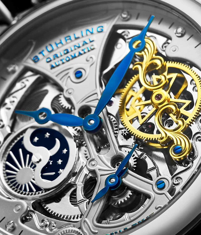 Stührling Emperor's Grand DT 127A2 Automatic 46mm Skeleton