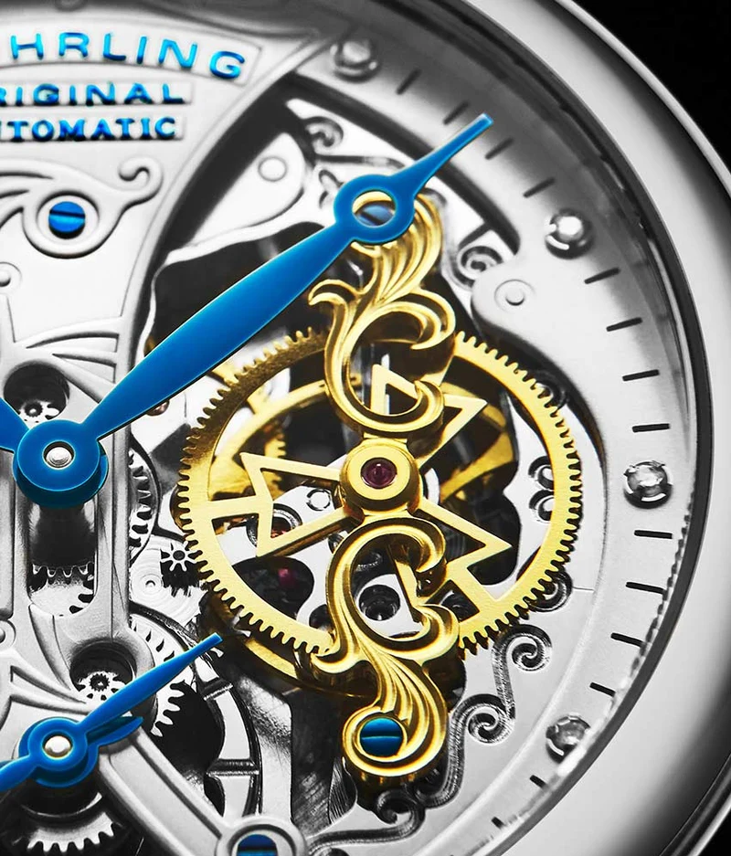 Stührling Emperor's Grand DT 127A2 Automatic 46mm Skeleton
