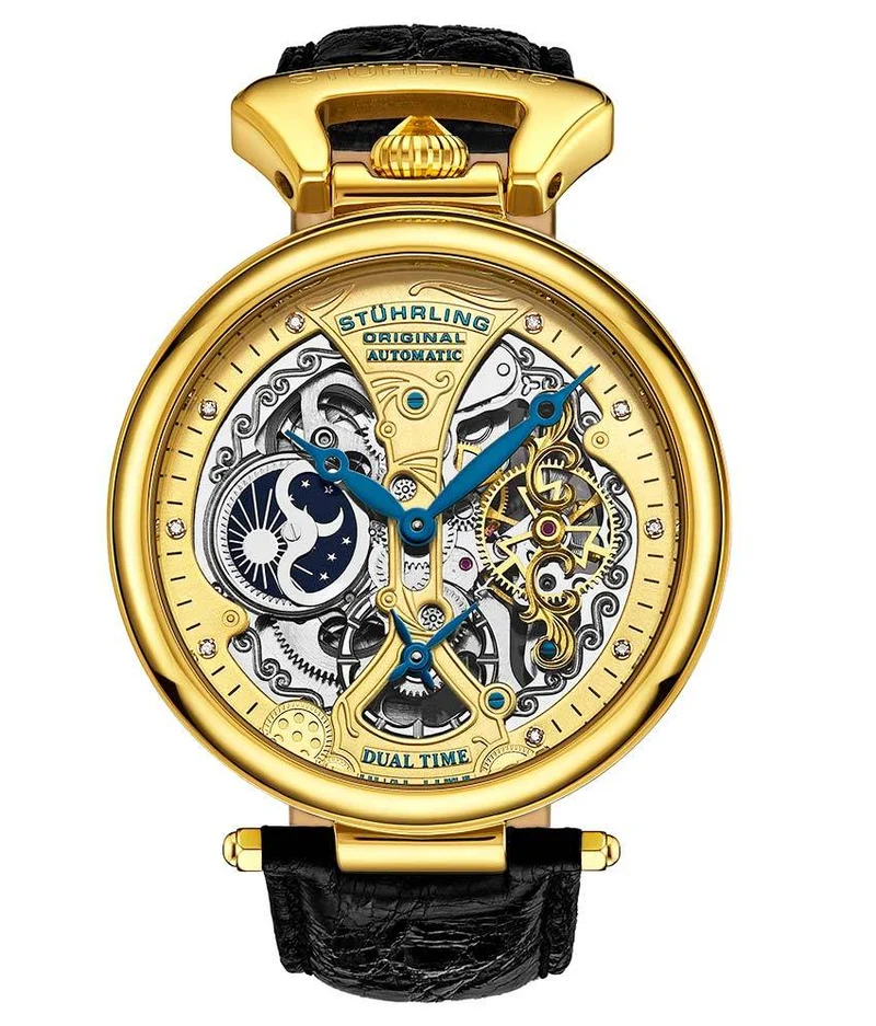 Stührling Emperor's Grand DT 127A2 Automatic 46mm Skeleton
