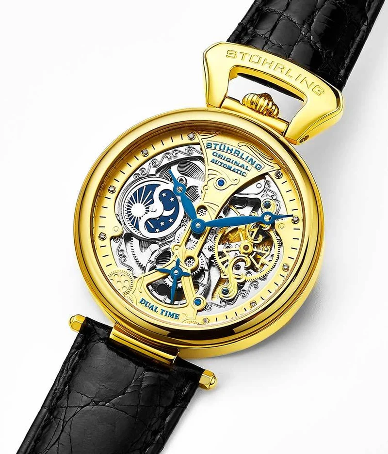 Stührling Emperor's Grand DT 127A2 Automatic 46mm Skeleton