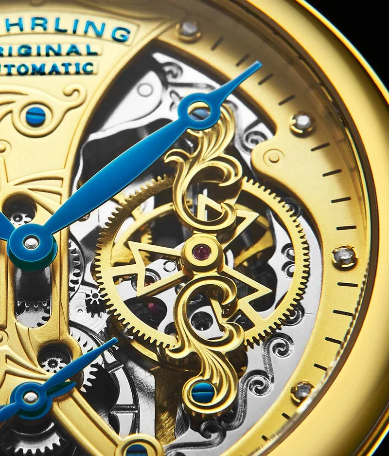 Stührling Emperor's Grand DT 127A2 Automatic 46mm Skeleton