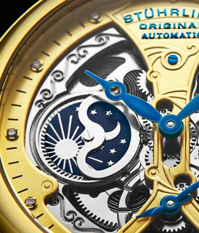 Stührling Emperor's Grand DT 127A2 Automatic 46mm Skeleton