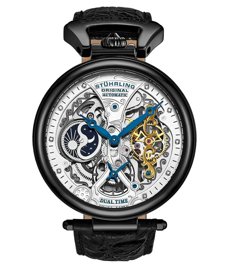 Stührling Emperor's Grand DT 127A2 Automatic 46mm Skeleton