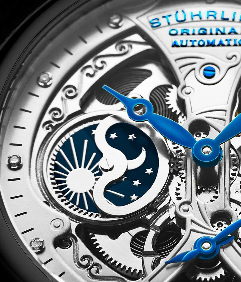 Stührling Emperor's Grand DT 127A2 Automatic 46mm Skeleton