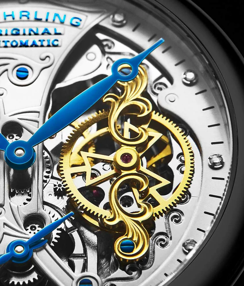 Stührling Emperor's Grand DT 127A2 Automatic 46mm Skeleton